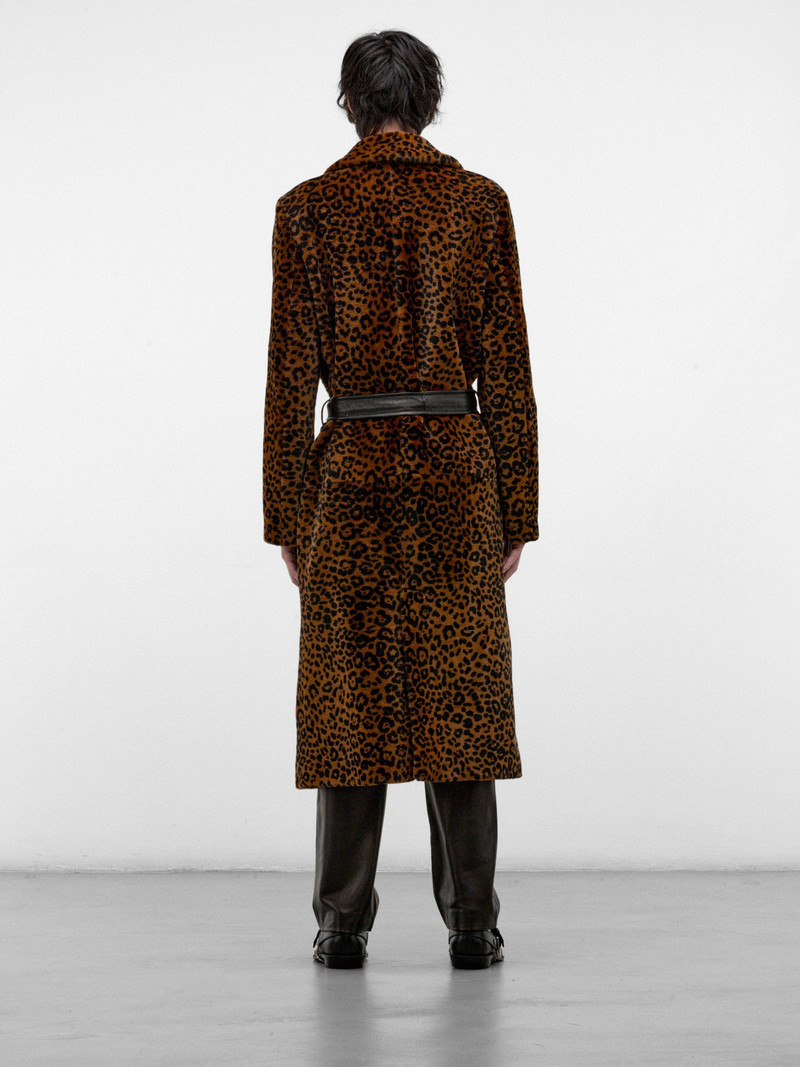 Cheetah Shearling Belted Coat 3
