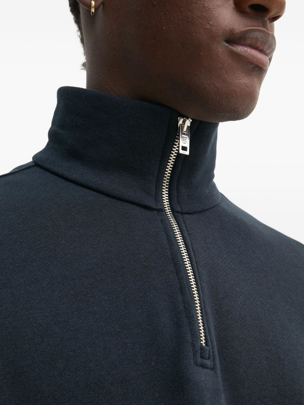 high-neck zip-up sweatshirt - 4