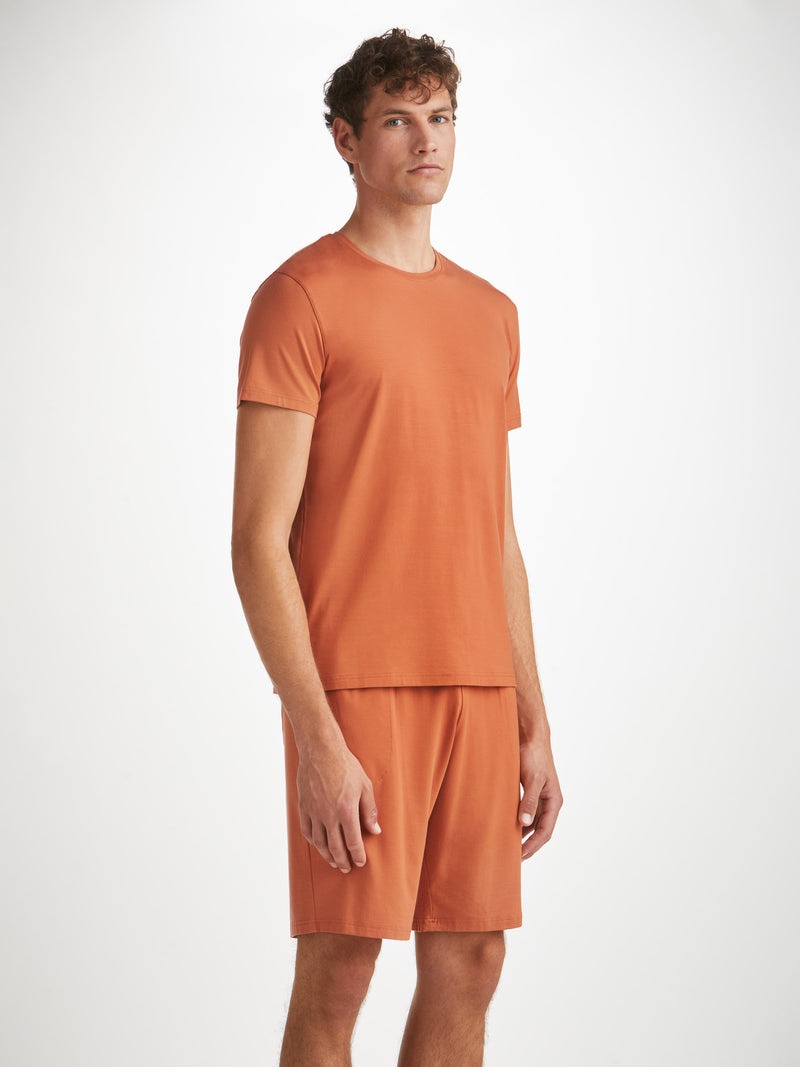 Men's Lounge Shorts Basel Micro Modal Stretch Terracotta - 2