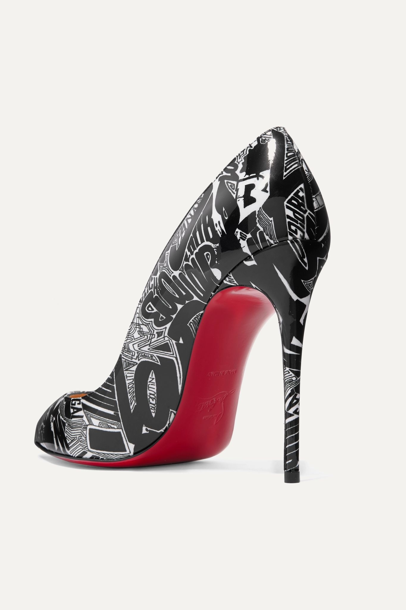 Pigalle Follies Nicograf 100 printed patent-leather pumps - 4