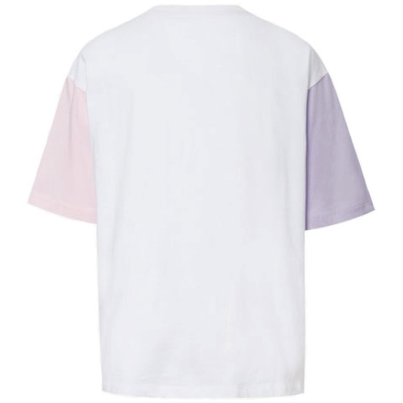 Converse (WMNS) Converse Logo Printed T-Shirt 'White Pink' 10020854-A01 outlook