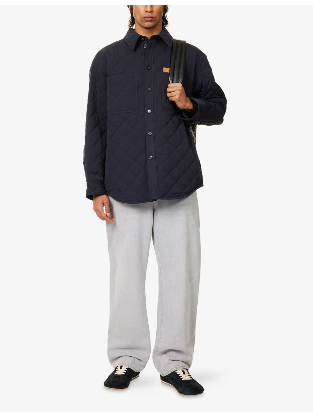 Padded Patch-Pocket Cotton-Blend Overshirt - 2