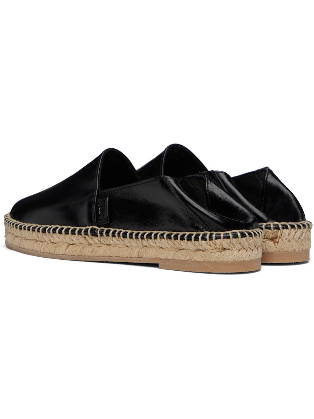 Black 'AMI Leather' Espadrilles - 5