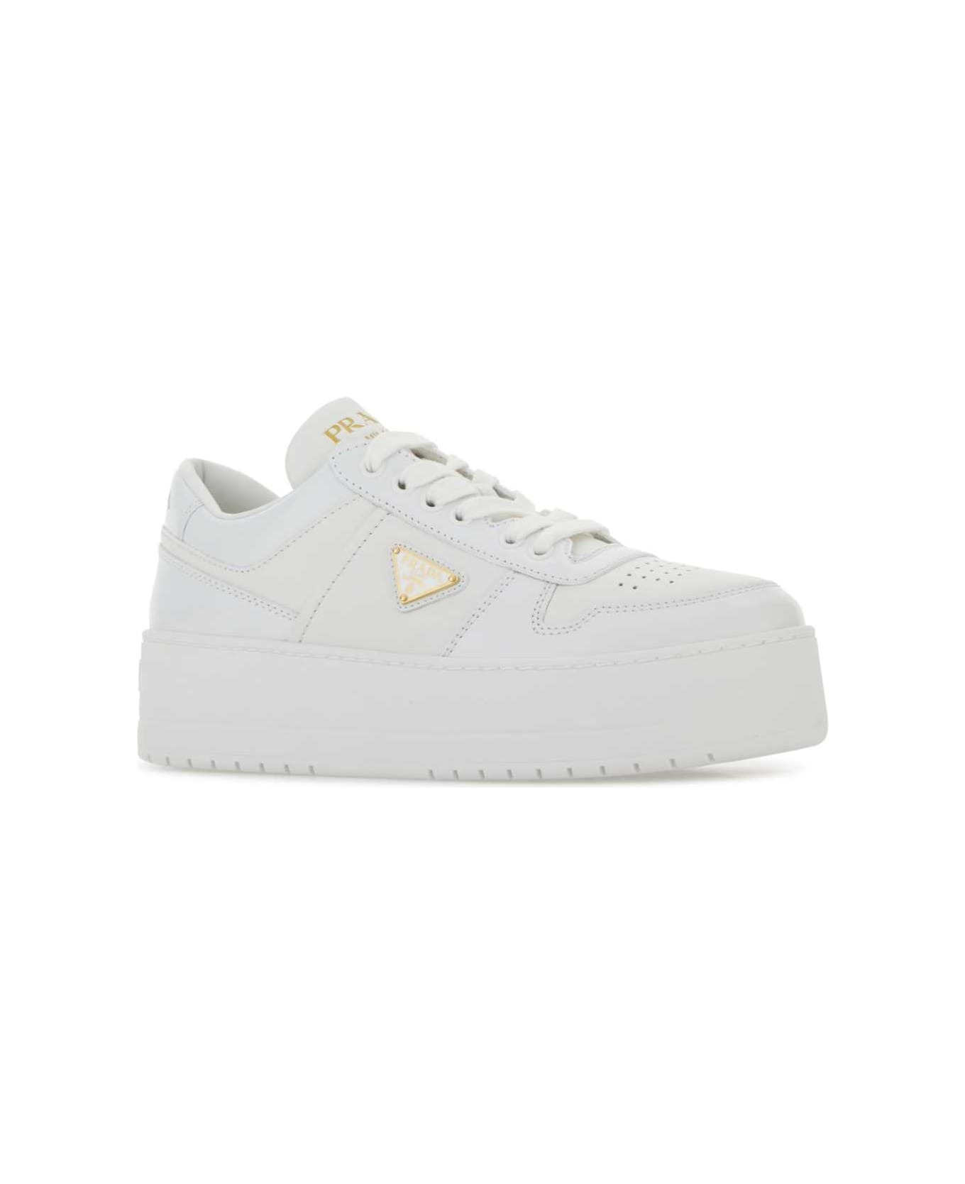 White Leather Downtown Sneakers - 2