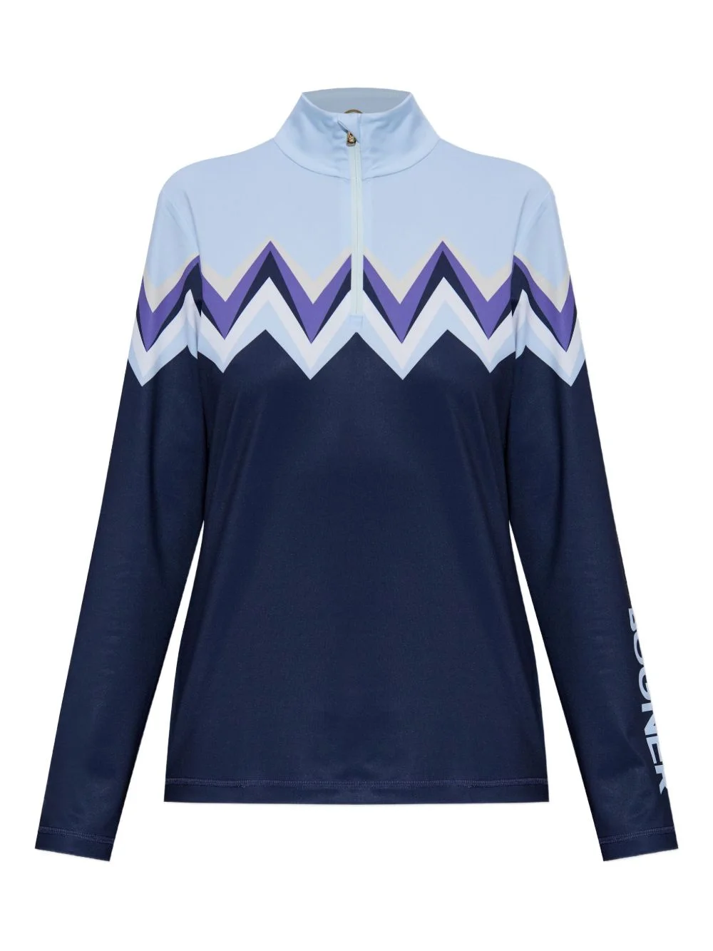 Beline zigzag-pattern zip T-shirt - 1