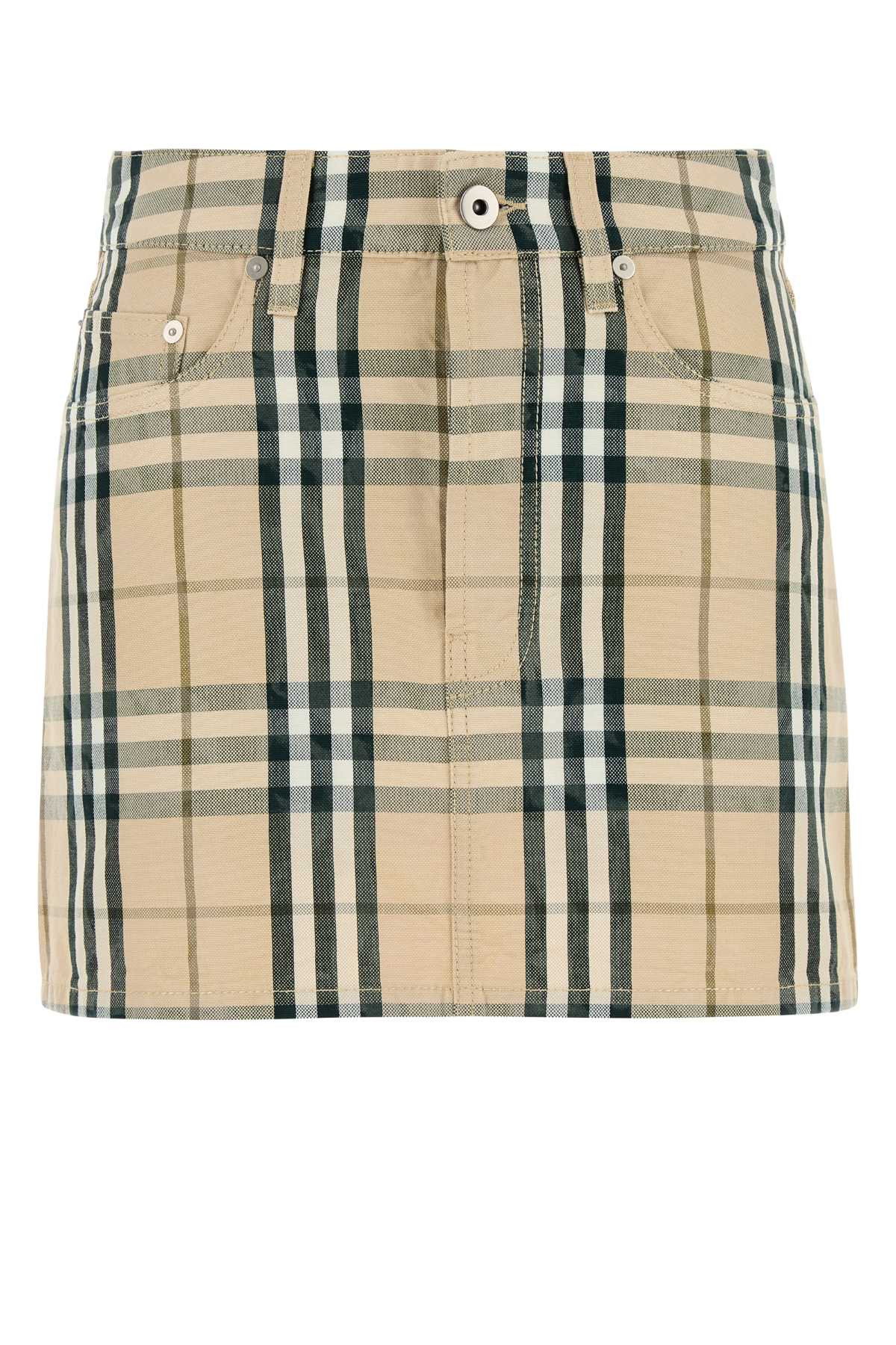 Burberry Women Embroidered Denim Mini Skirt - 1