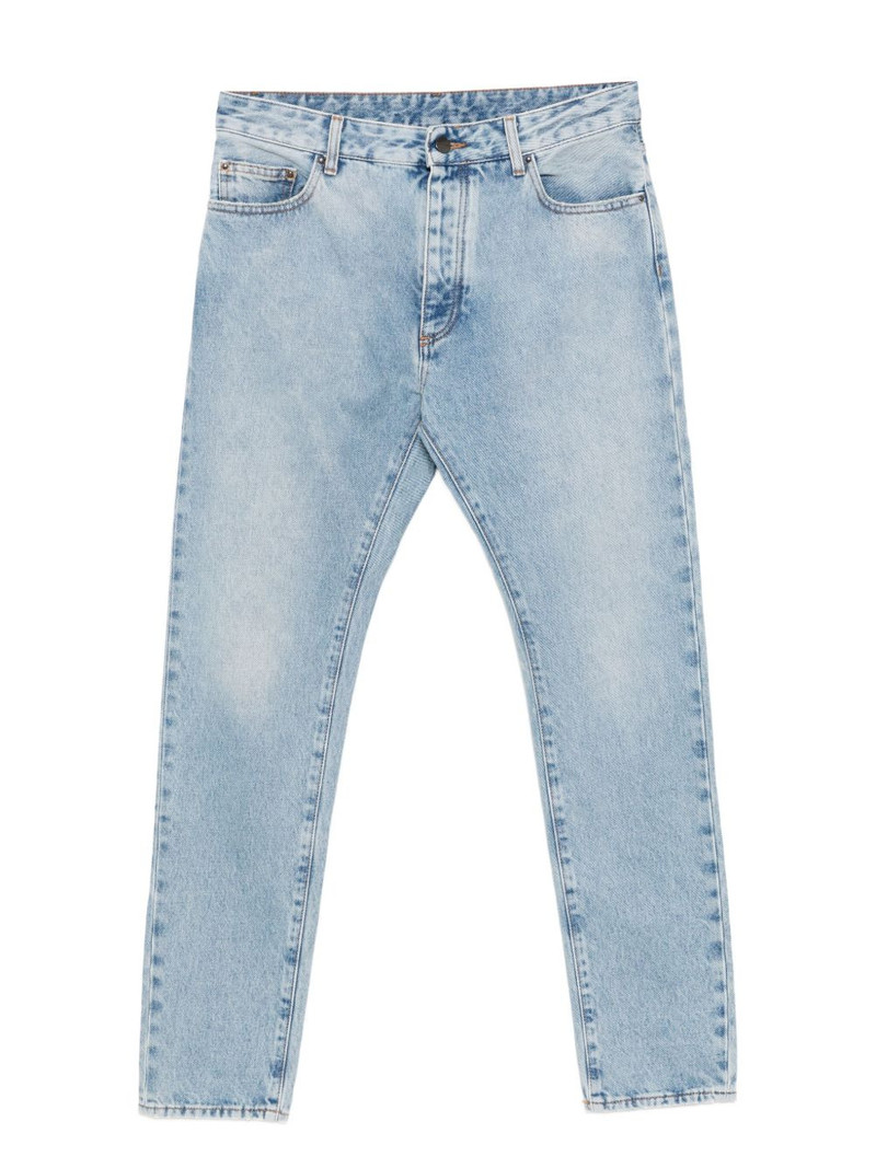 logo-print jeans 1