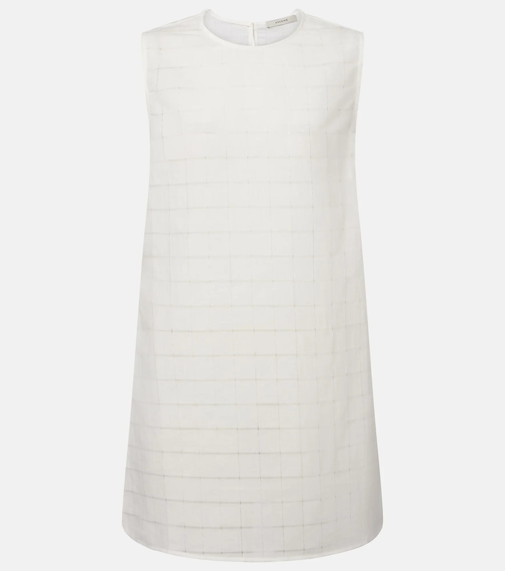 Sintra checked linen and cotton minidress - 1