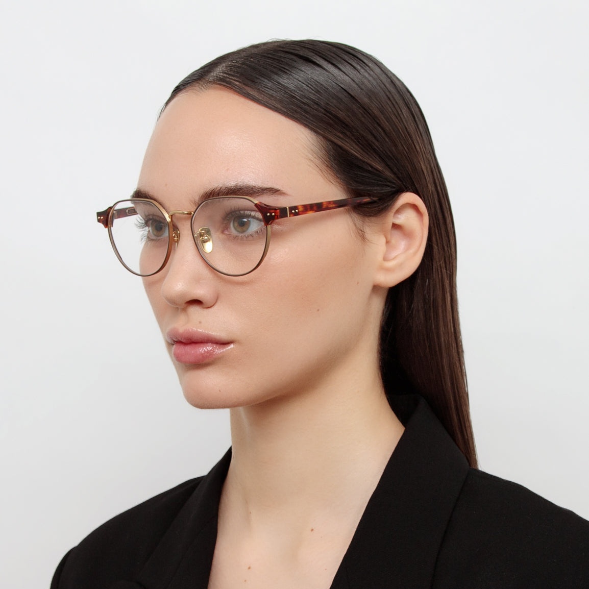 Jonathan Angular Optical Frame in Dark Tortoiseshell - 3