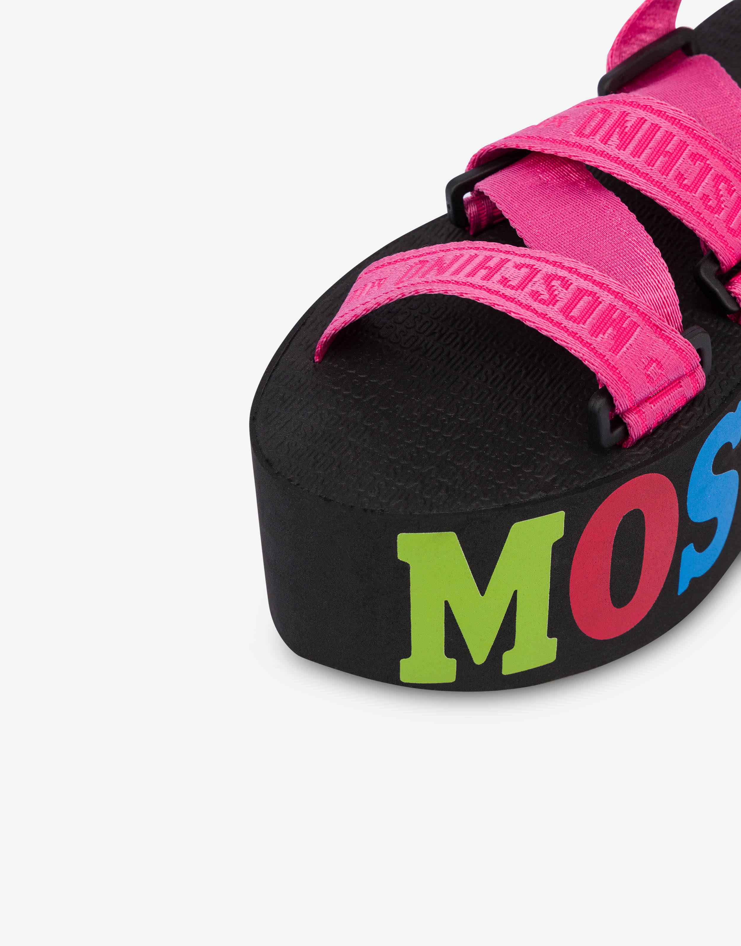 LOGO TAPE WEDGE SANDALS - 4