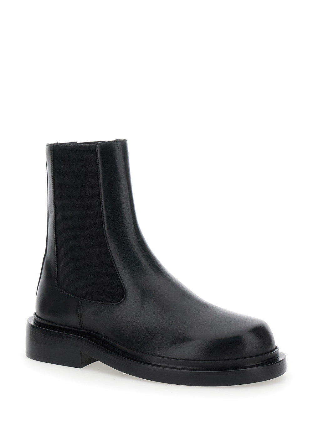 Jil Sander Women Black Boots With Elastic Side Pannels In Leather Woman - 2