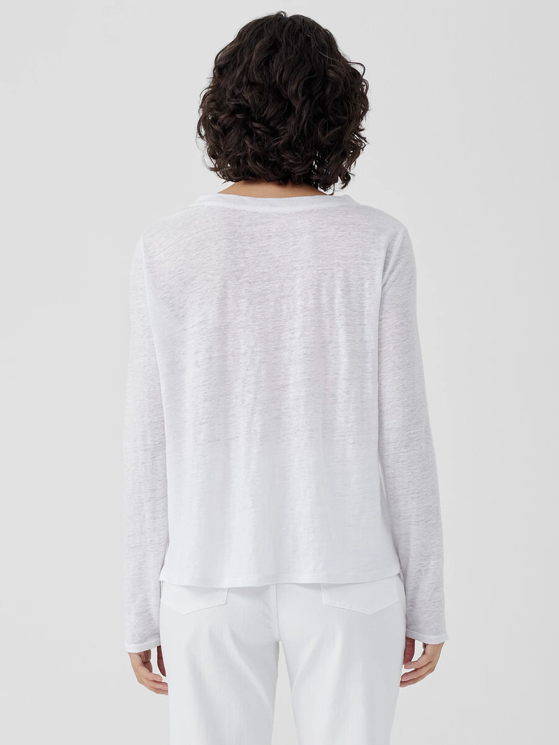 Organic Linen Jersey Crew Neck Top 4