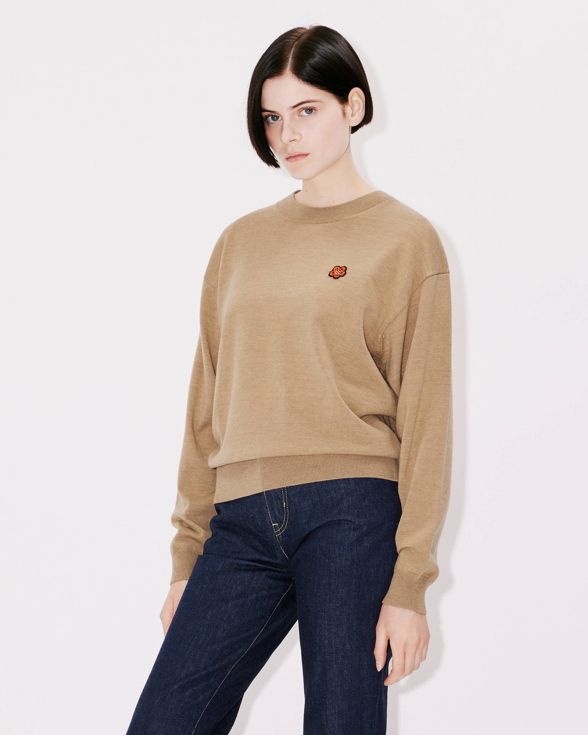 'BOKE FLOWER' Crest wool jumper - 3