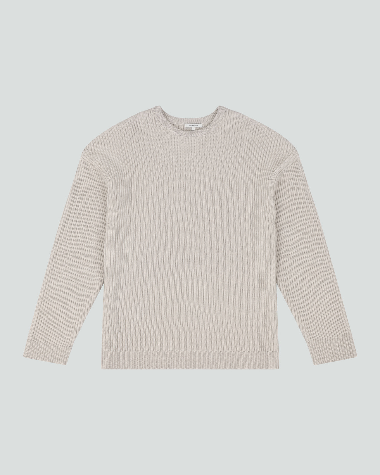 OVERSIZE KNIT CREWNECK BEIGE - 1