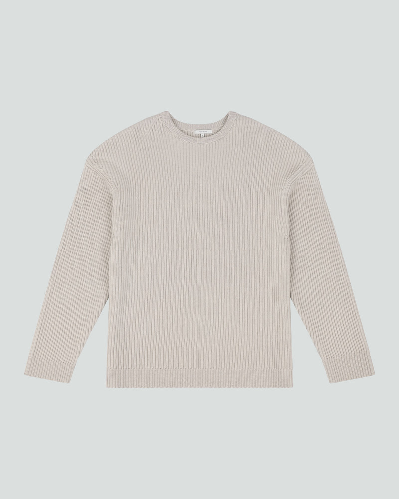 OVERSIZE KNIT CREWNECK BEIGE 1