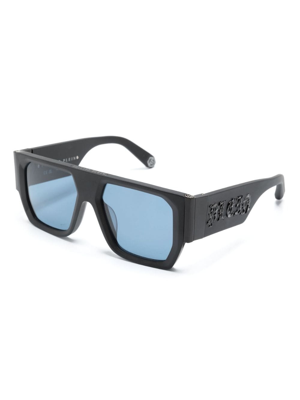 logo-embossed rectangle-frame sunglasses - 2