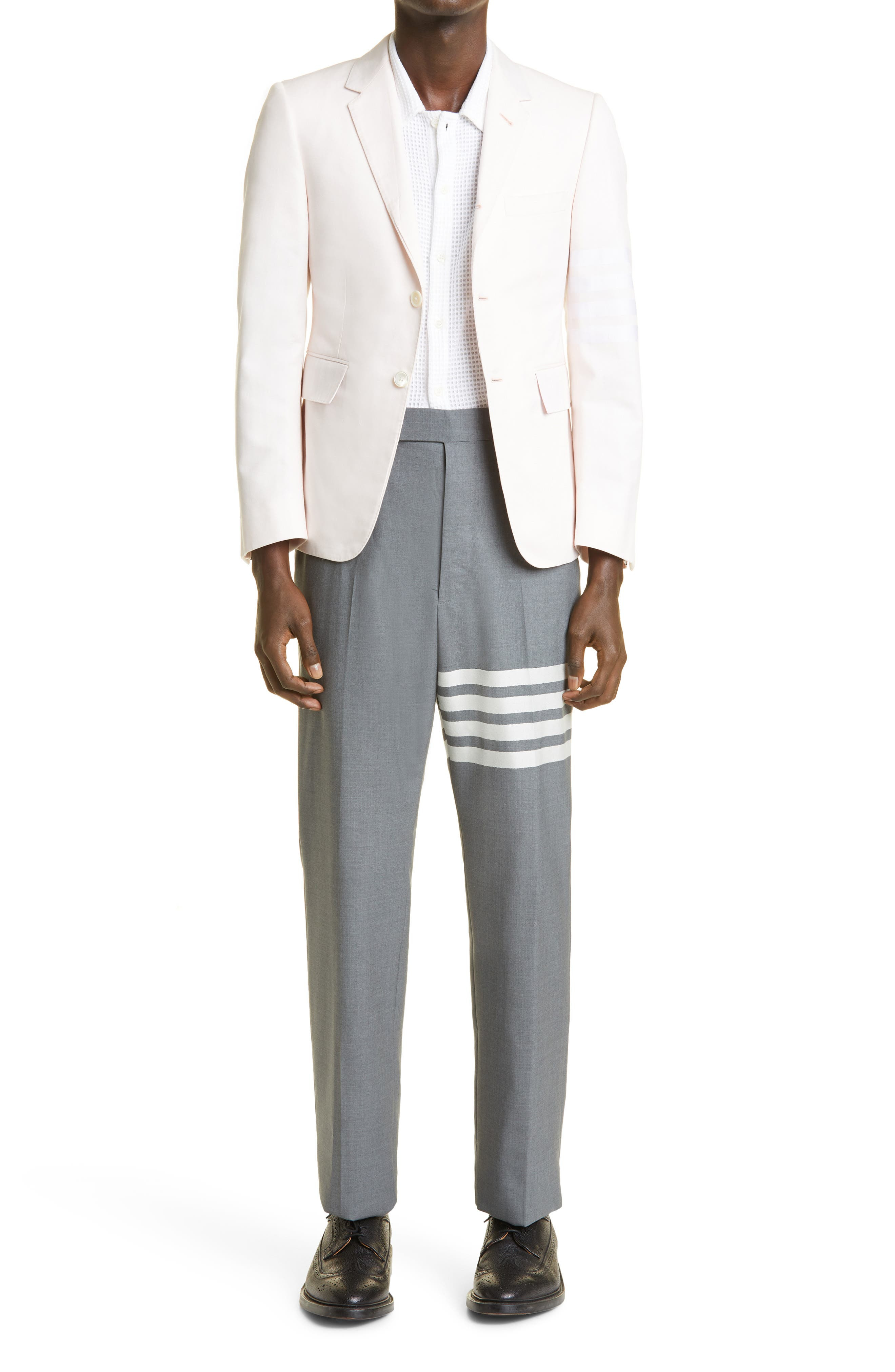 4-Bar Mélange Wool Pants - 8