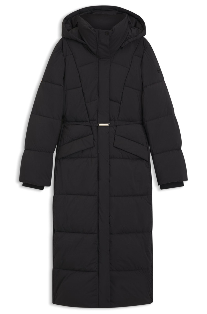 PADDED JACKET WITH METAL BELT DETAIL 1