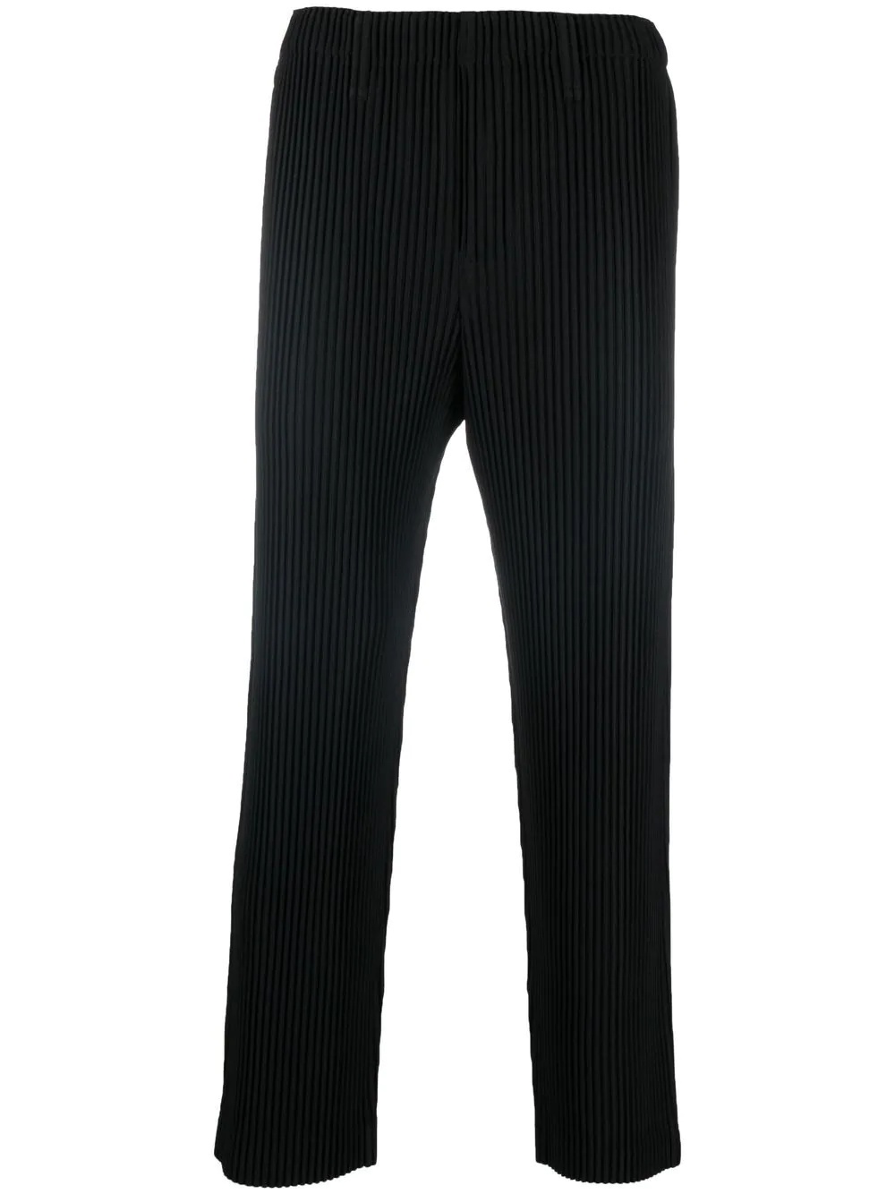 pleated cropped trousers - 1