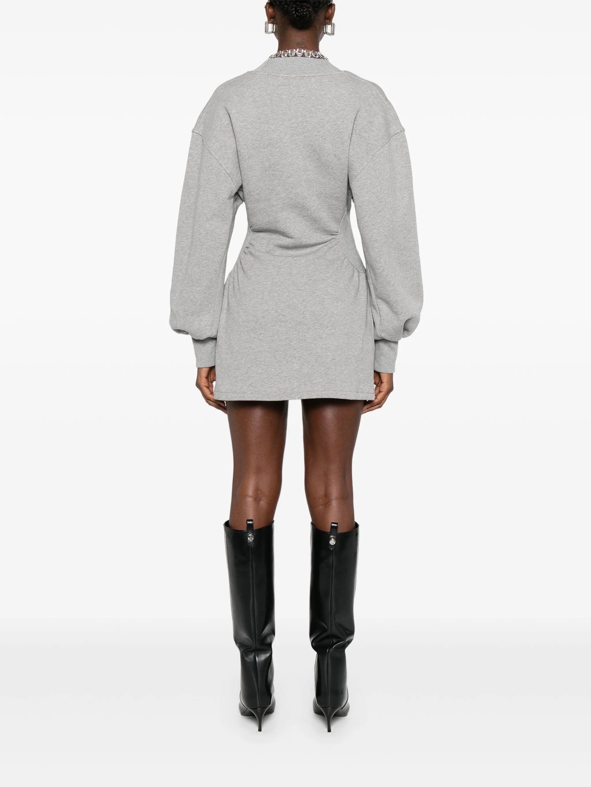 The Attico V-neck Long-sleeves Mini Dress - 4