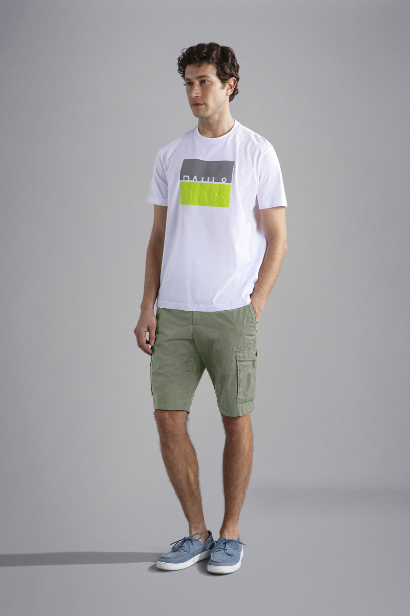 Paul & Shark ULTRA-LIGHT POPLIN COTTON CARGO SHORTS outlook