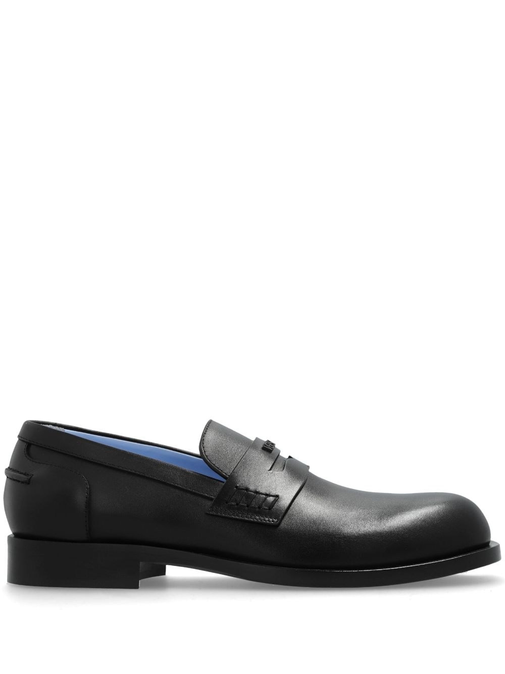 logo embossed loafers - 1