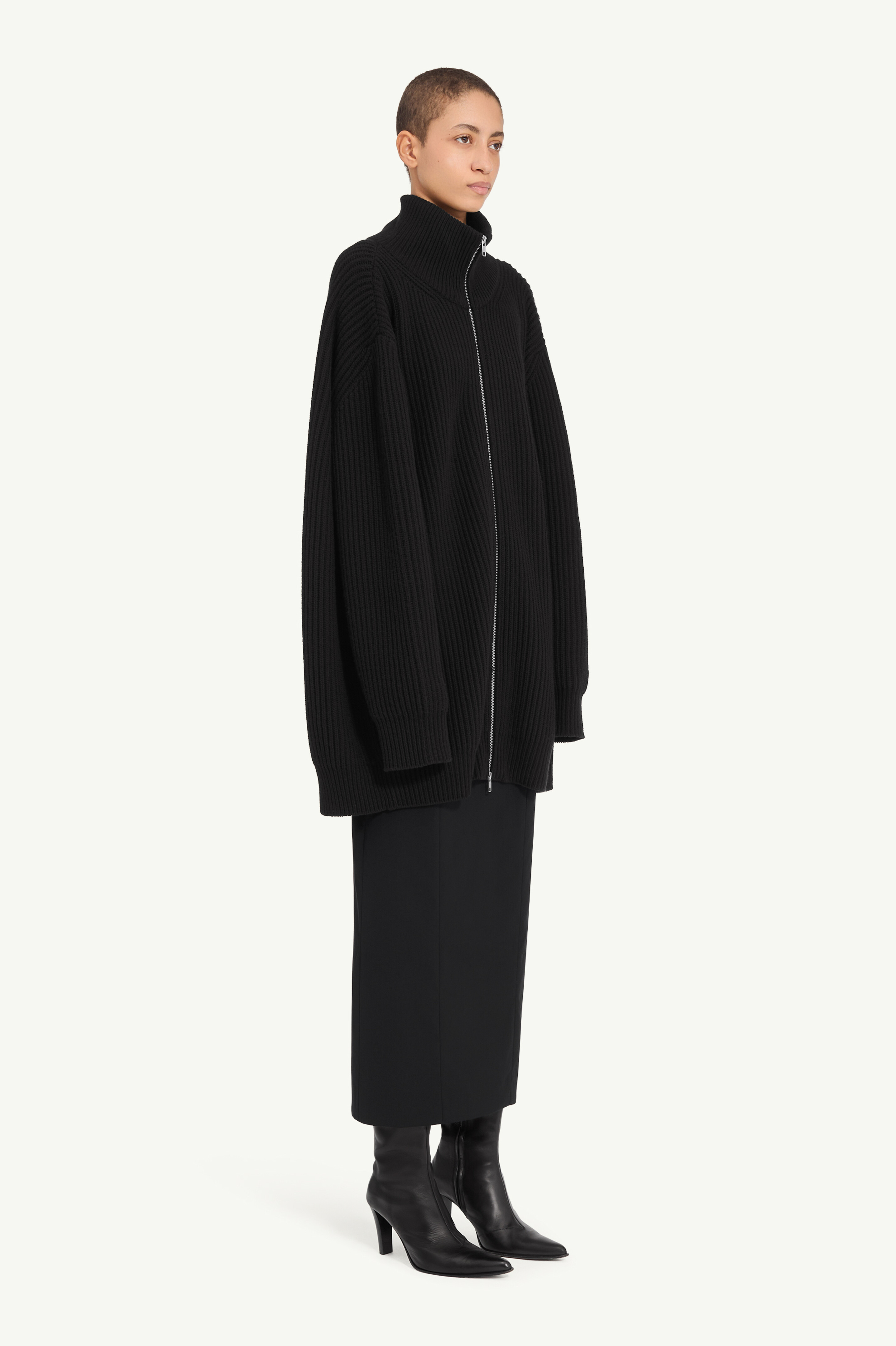 Ribbed knit cardigan dress - 3