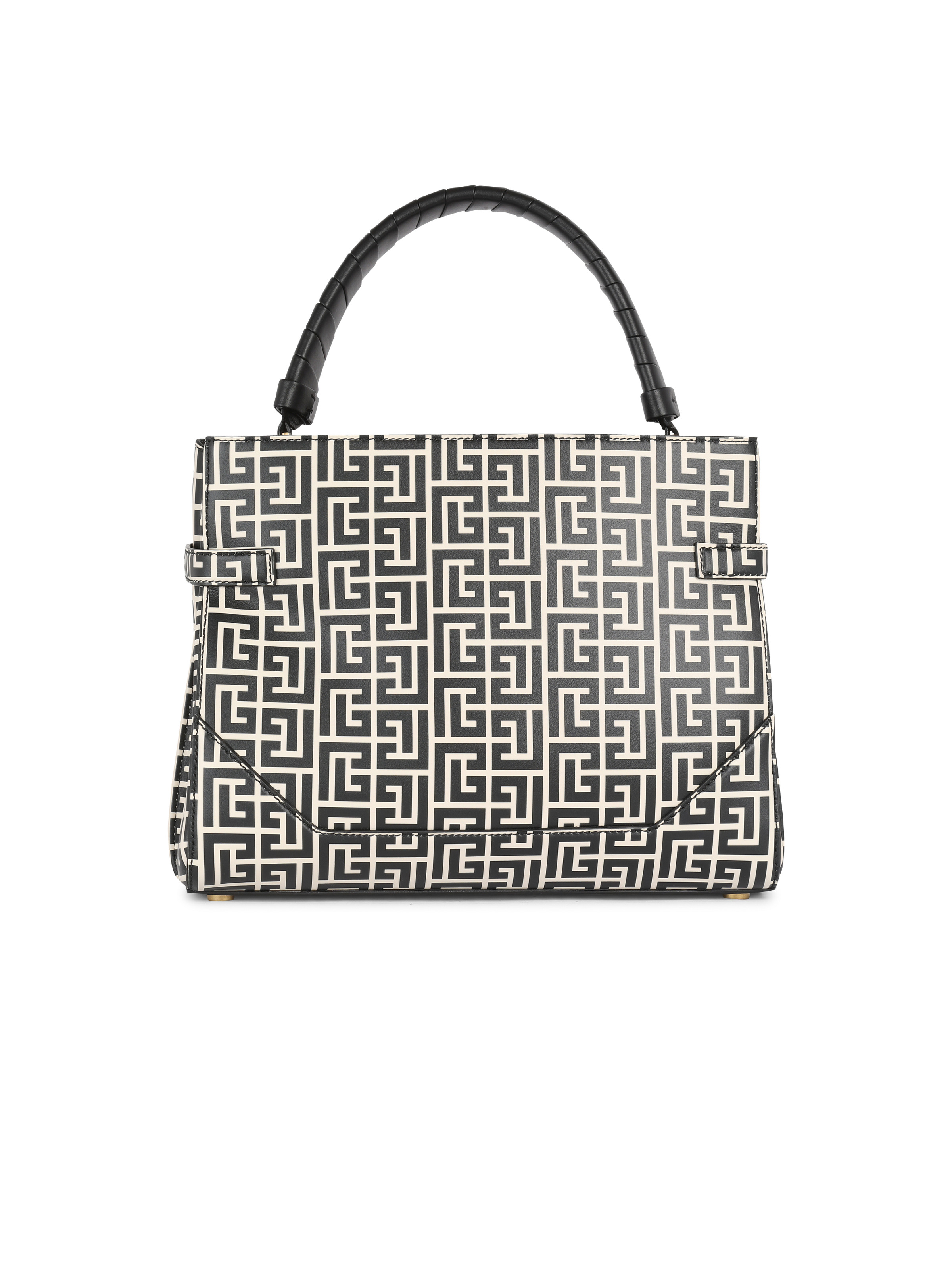 Bicolor print leather B-Buzz Top Handle bag - 4