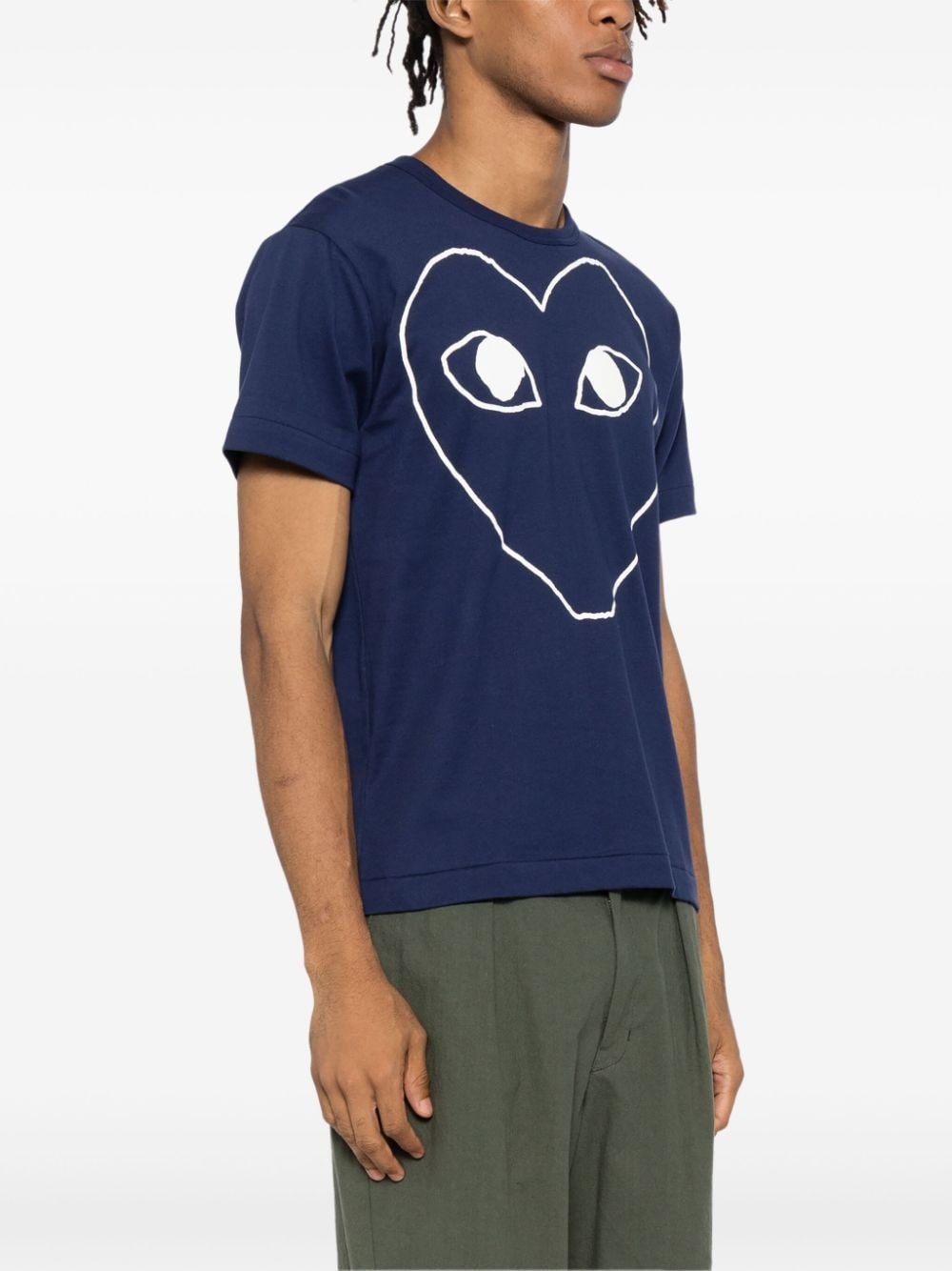 signature heart print cotton T-shirt - 4