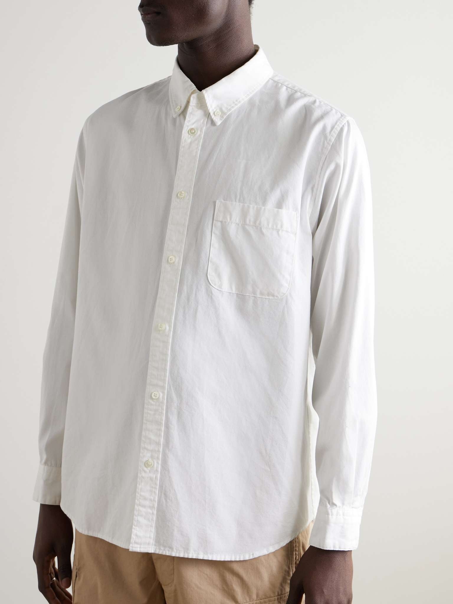 Button-Down Collar Cotton Oxford Shirt - 3