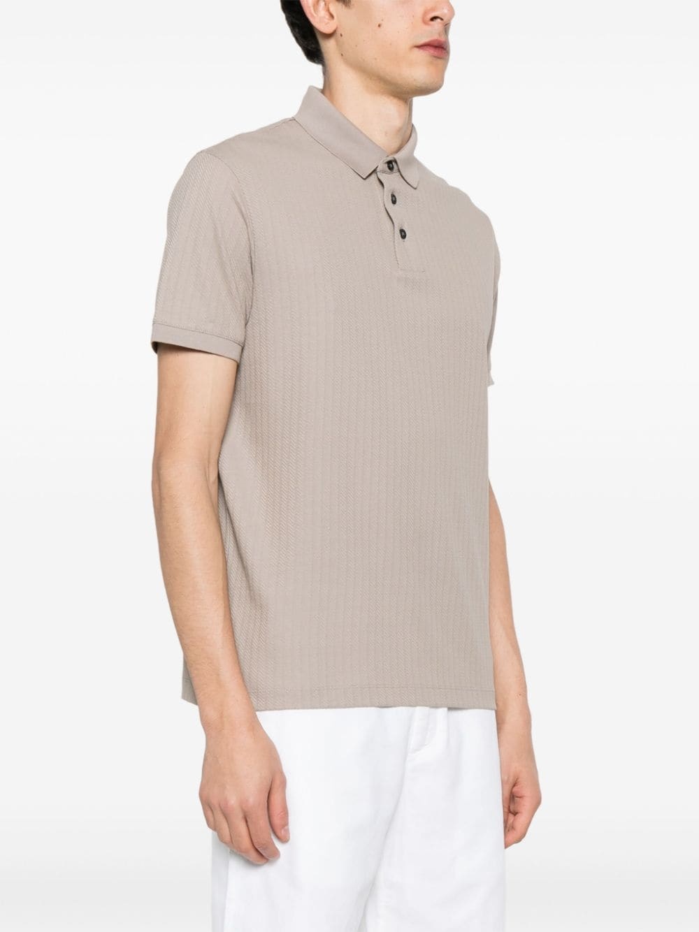 patterned-jacquard cotton polo shirt - 3