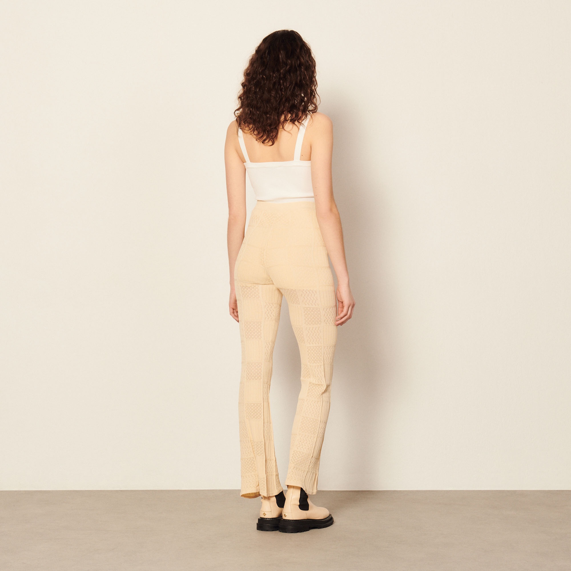 Pointelle knit trousers - 3