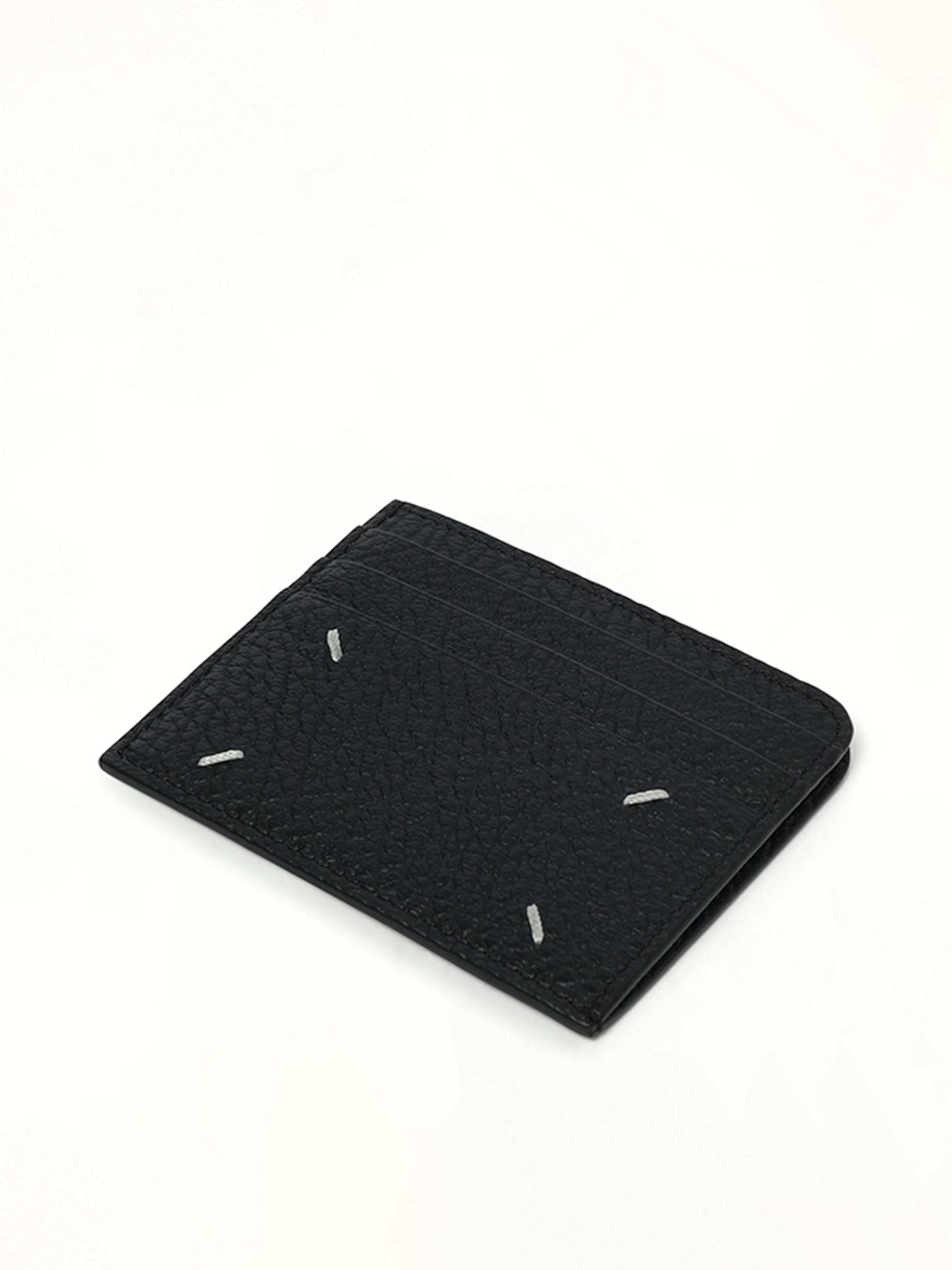 Four Stitches Card Holder in Black - 3