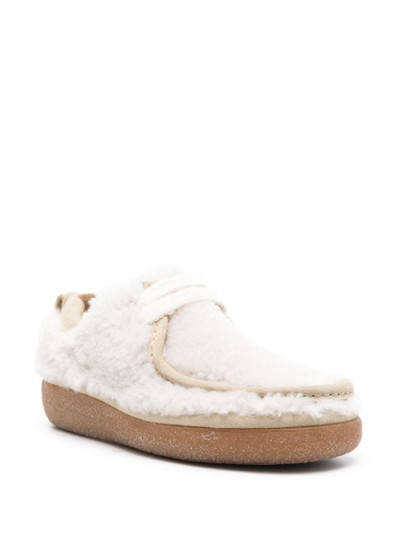 AMI Paris shearling lace-up shoes outlook