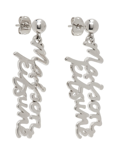 Maison Kitsuné Silver Handwriting Earrings outlook