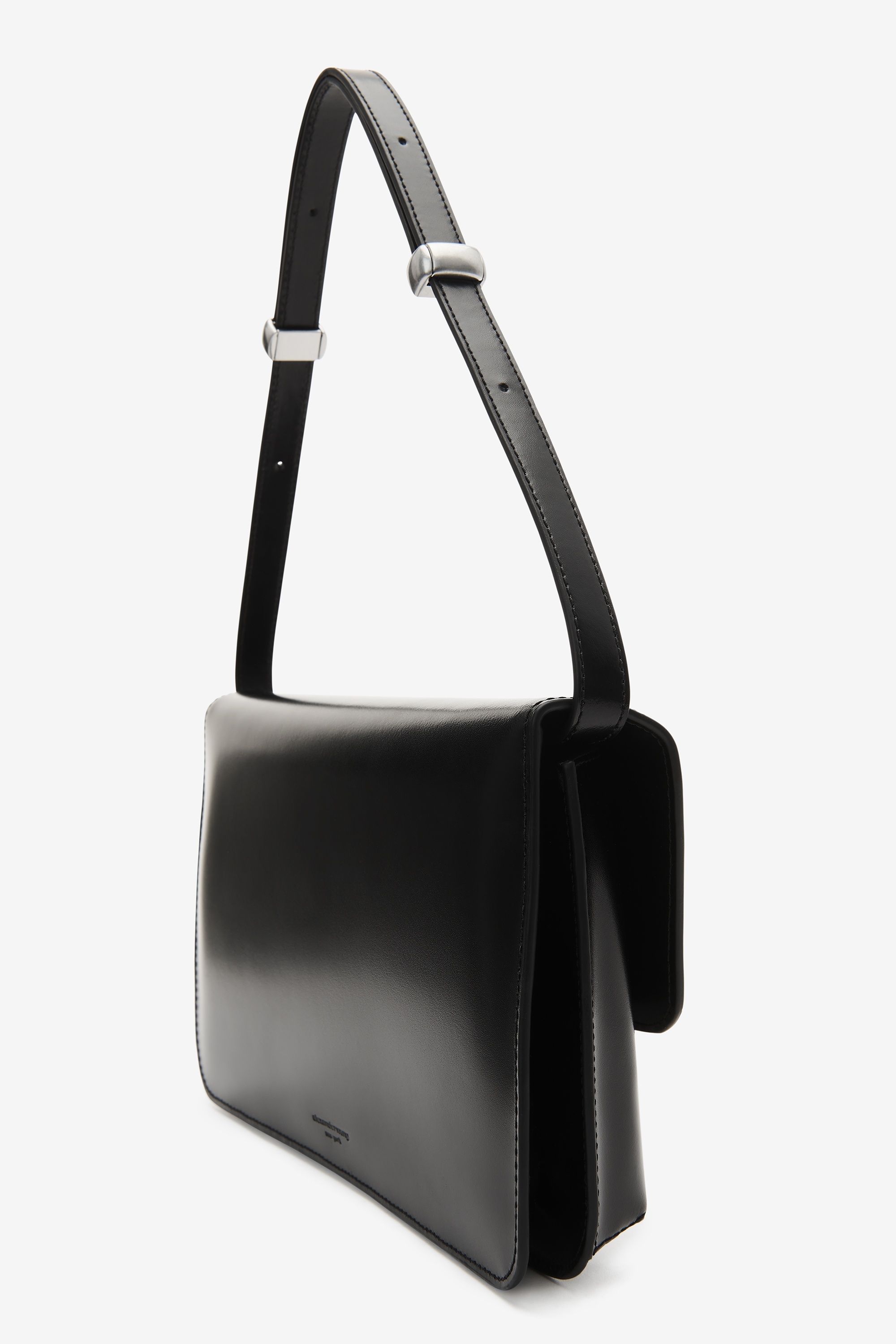 dome structured flap bag in leather - 5