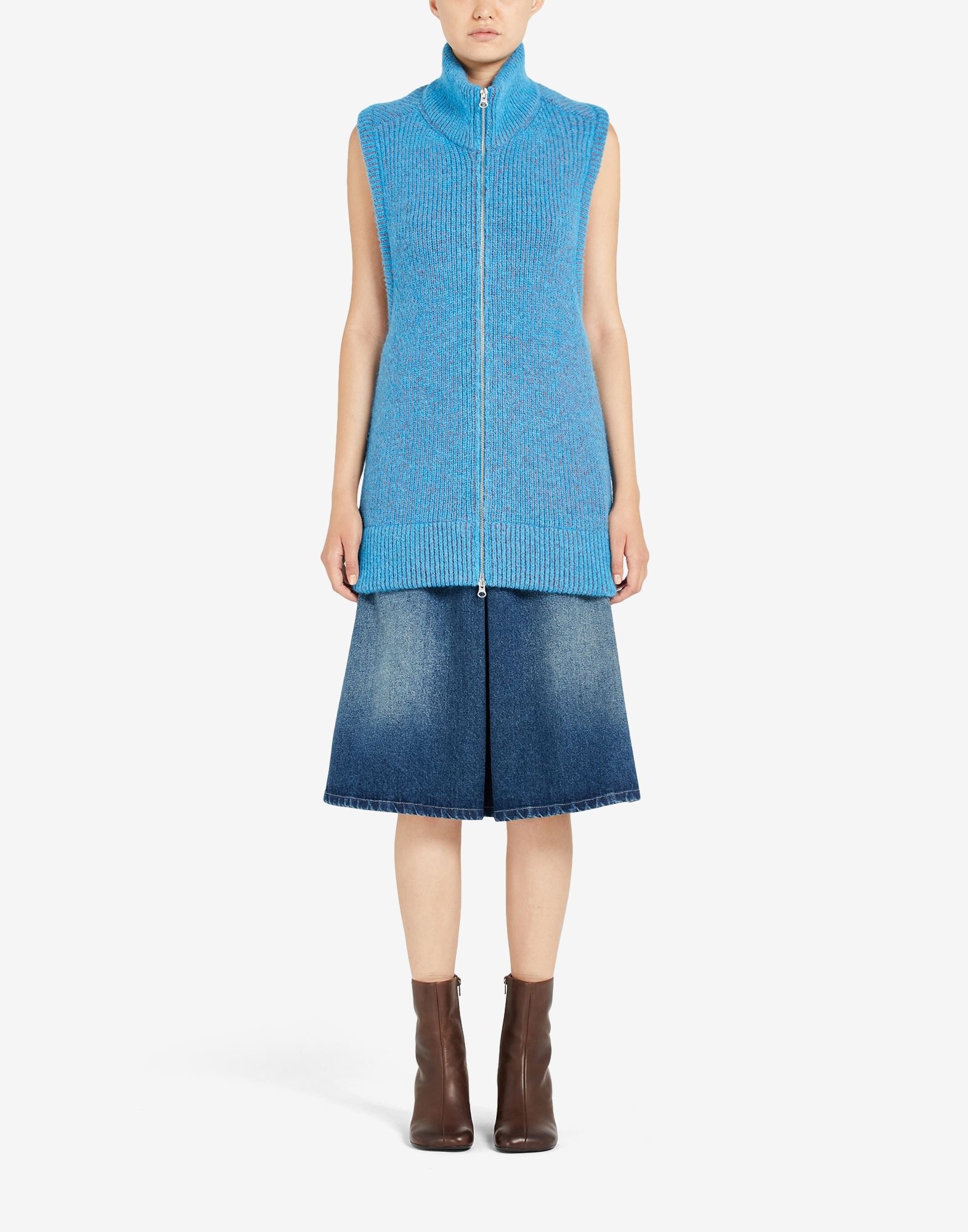 Zip open back sweater - 2