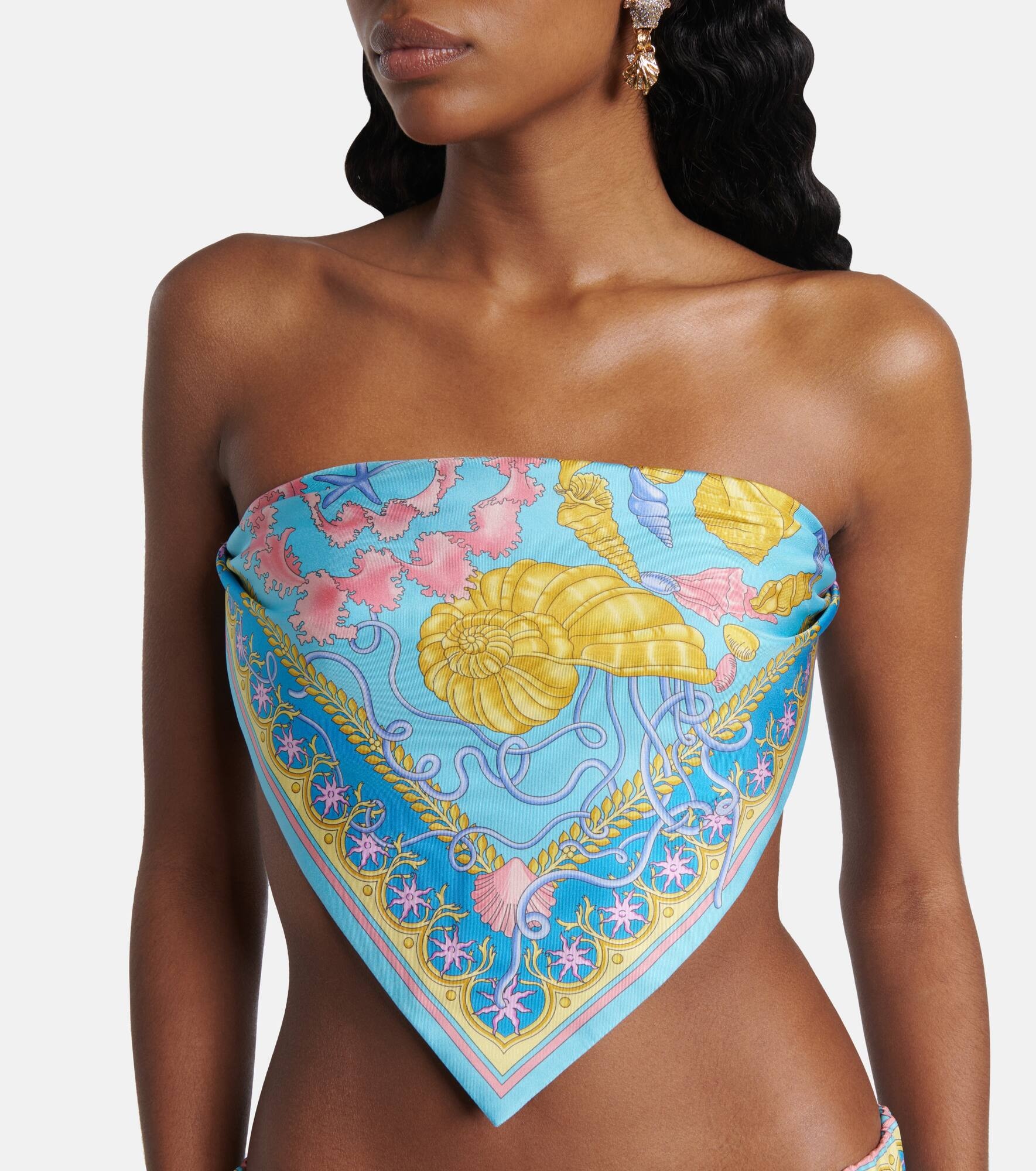 Underwater Barocco twill bandeau top - 4