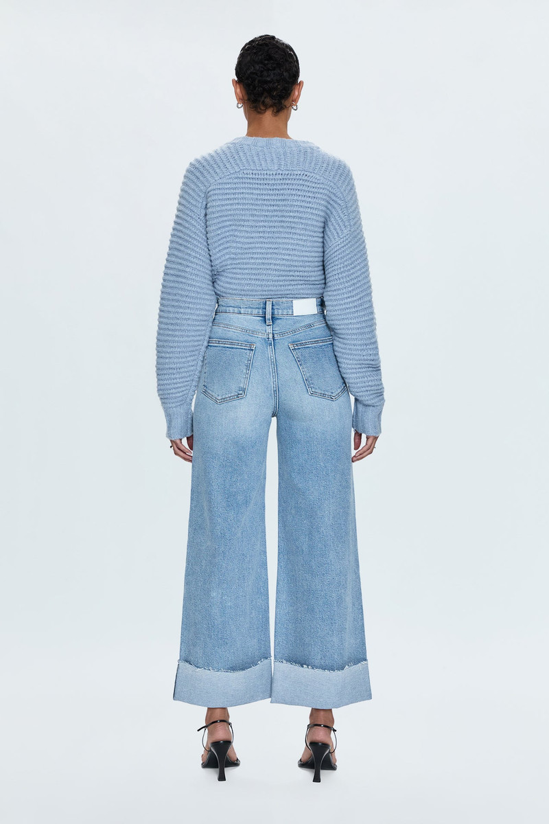 LANA HIGH RISE ULTRA WIDE LEG JEAN - SNOWCAT 6