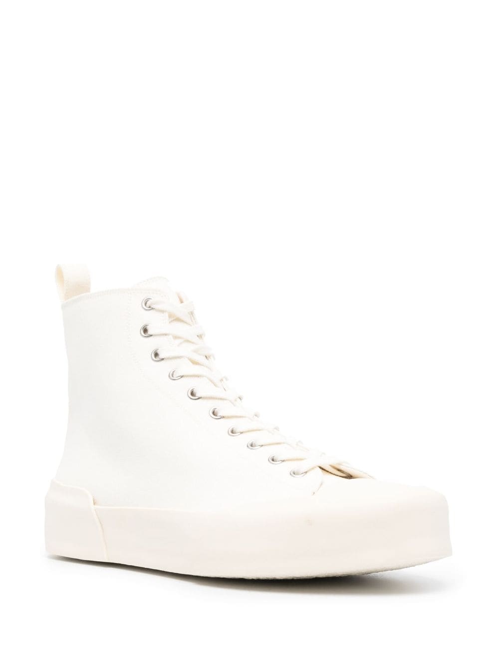 high-top leather sneakers - 2