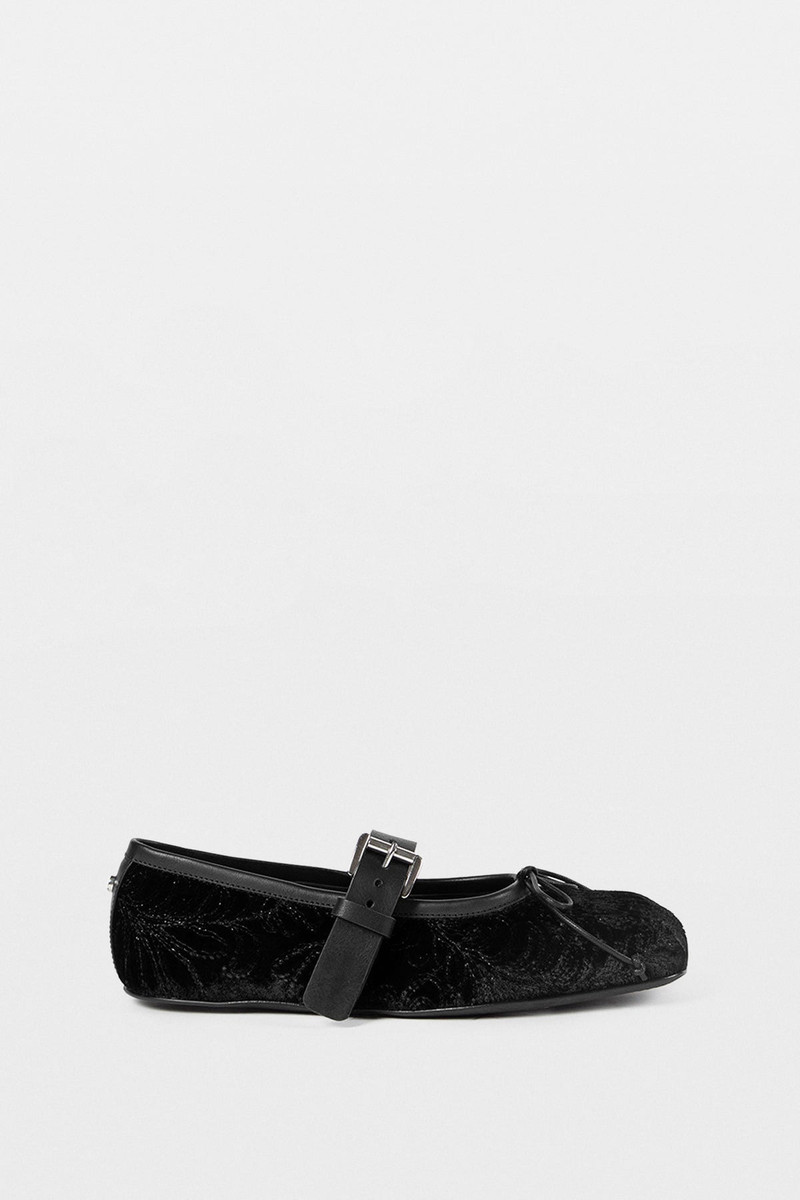 Ann Demeulemeester Zoey Velvet Ballerinas outlook