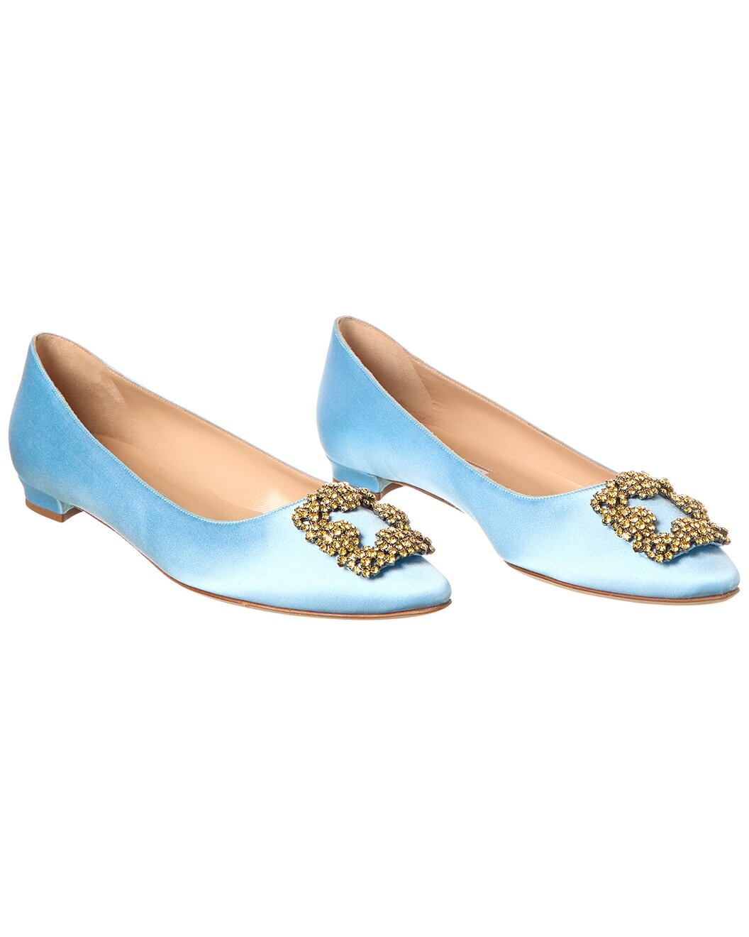 Manolo Blahnik Hangisimu Satin Flat (Authentic Pre-Loved) - 1