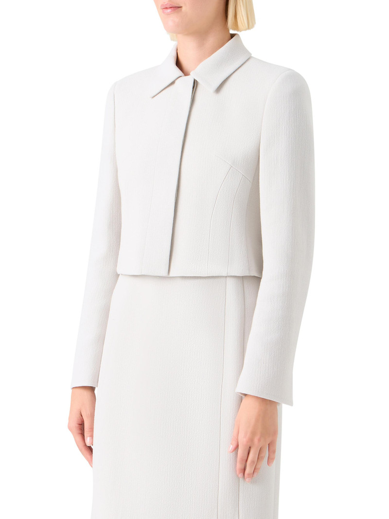 Women's Helios Virgin Wool Short Jacket - Greige 4