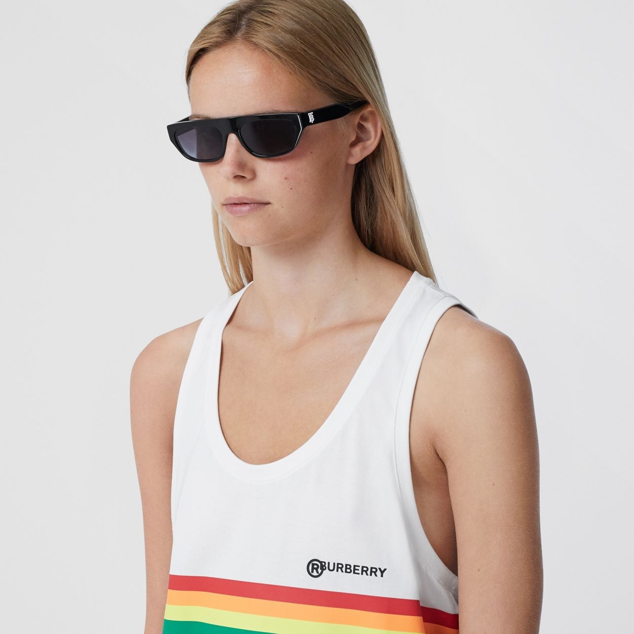 Rainbow Stripe Print Cotton Vest – Unisex - 7