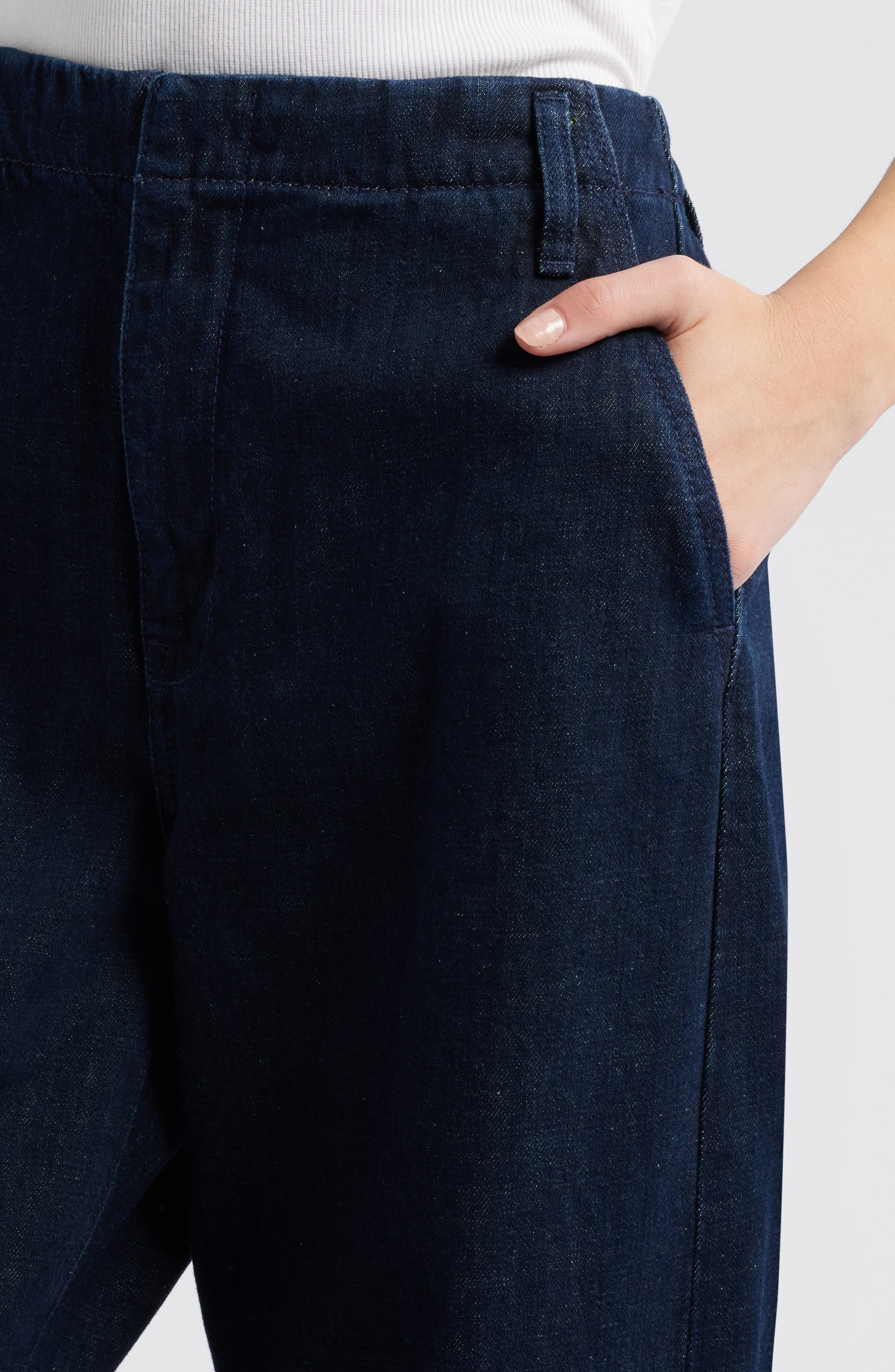 Re/Done Wide Leg Trouser Jeans in Cross Hatch Rinse at Nordstrom - 4