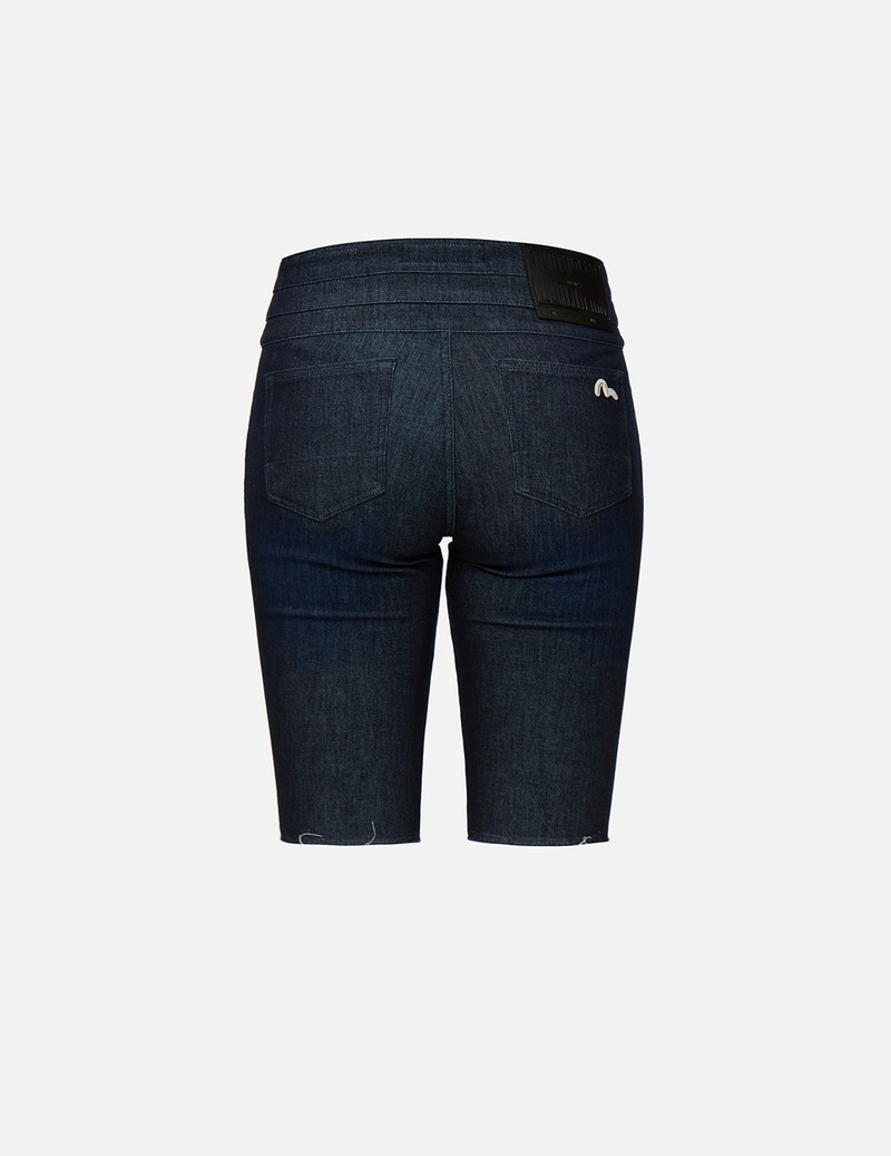 Kamon Embroidered Bermuda Denim Shorts 2