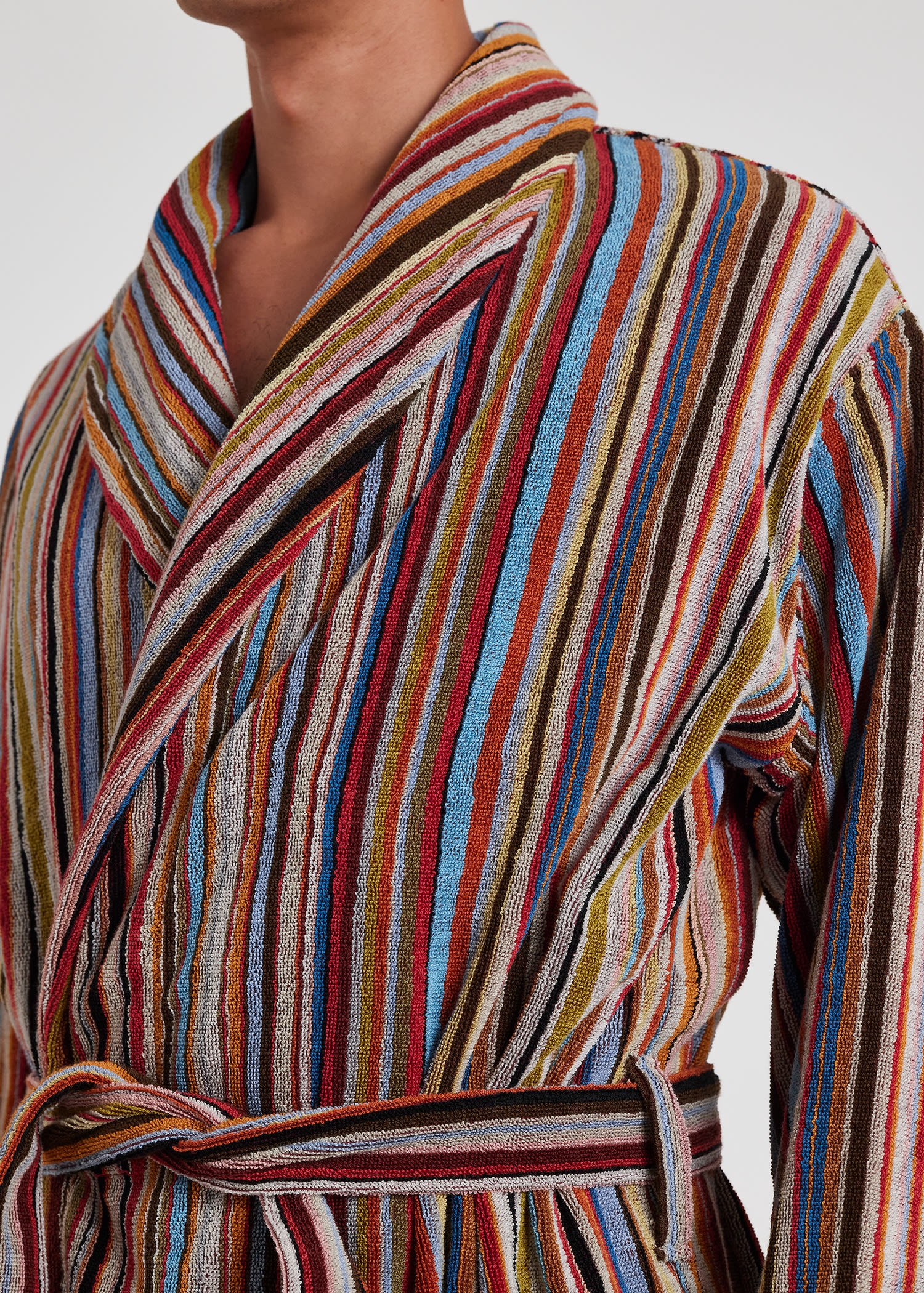 'Signature Stripe' Cotton Dressing Gown - 3