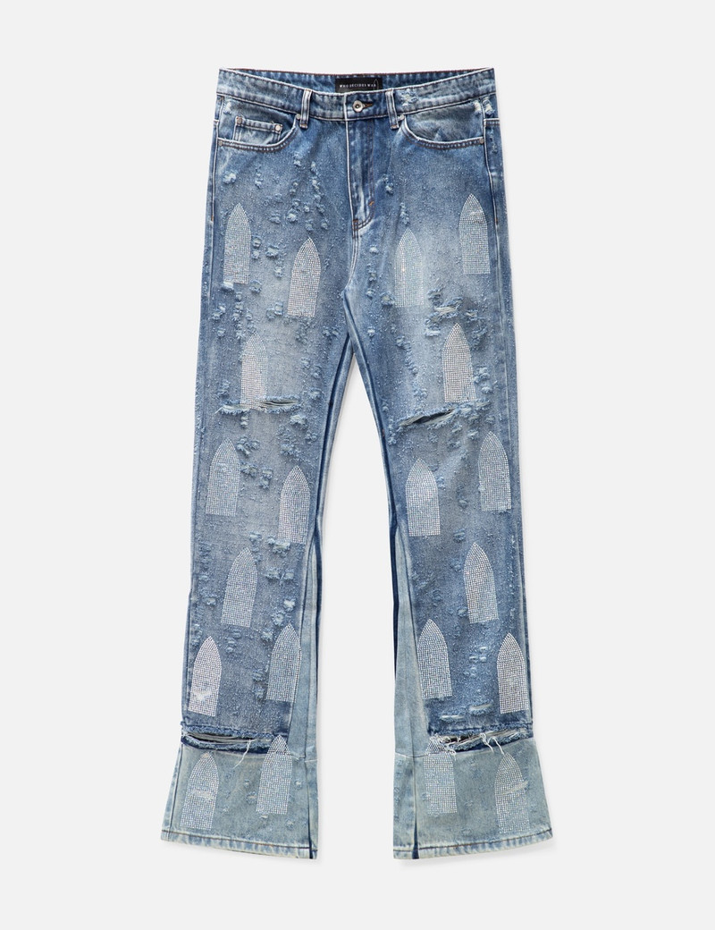 RHINESTONE WASHED DENIM 1