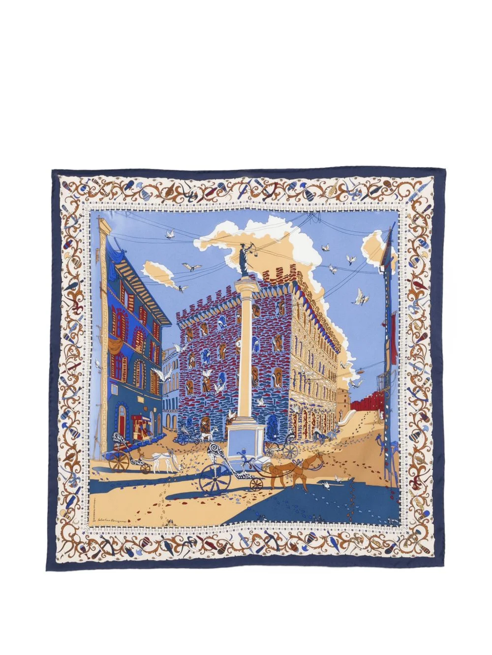 scenic print scarf - 1
