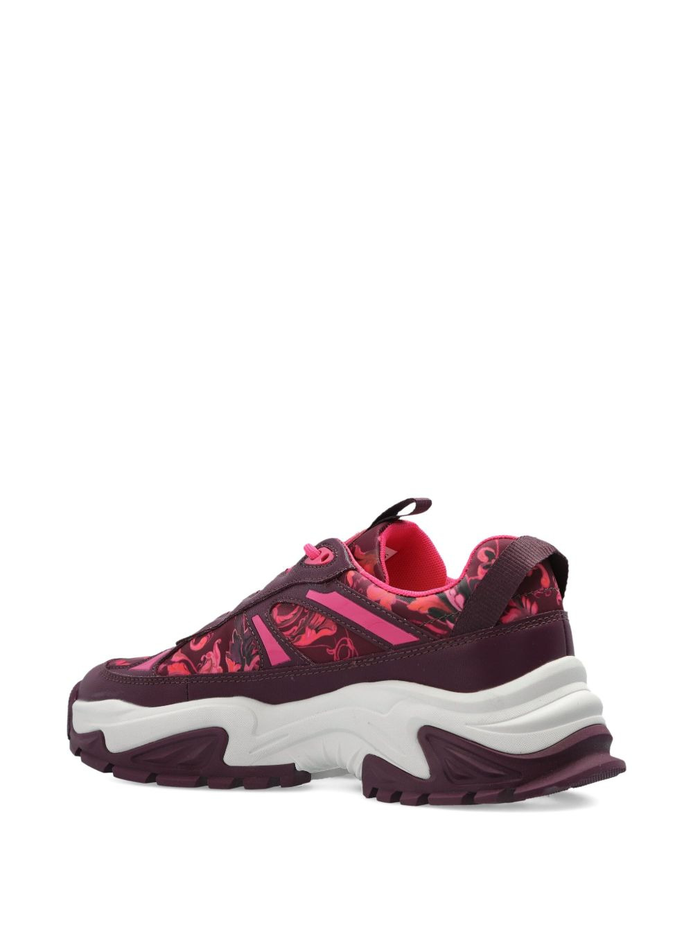 floral-print lace-up sneakers - 4